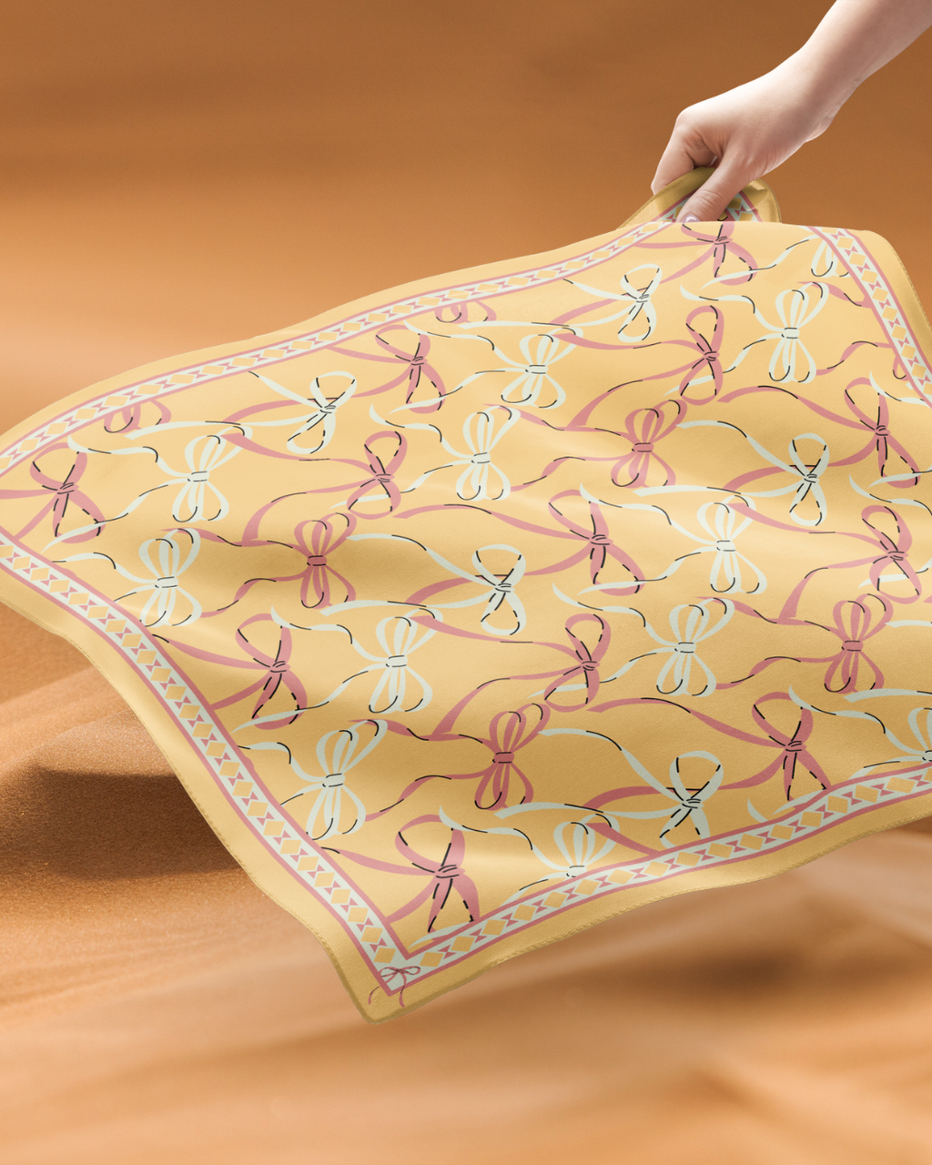 Cotton Voile Ribbon Bawal in Mandarin Yellow