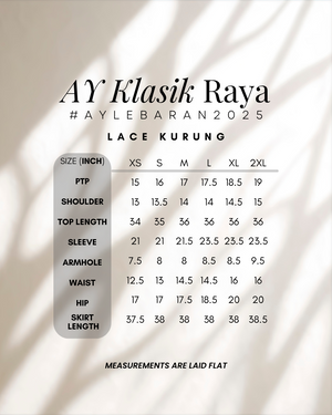 Klasik Raya Kekwa Lace Kurung in Black