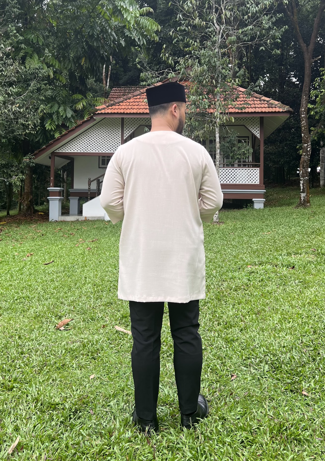 Klasik Raya Melati Plain Kurta in Beige