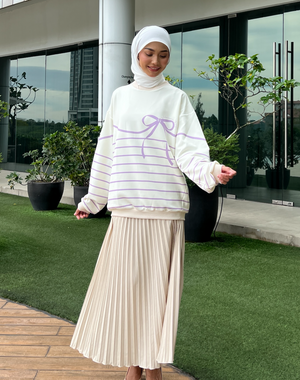 AY RIBBON Sweatshirt in Lilac