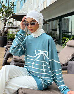 AY RIBBON Sweatshirt in Marine