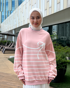 AY RIBBON Sweatshirt in Pink