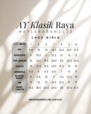 Klasik Raya Kekwa Girl Lace Kurung in Black